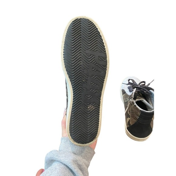 P448 Python Brown Snakeskin Print High Top Sneakers 39 - Picture 5 of 9